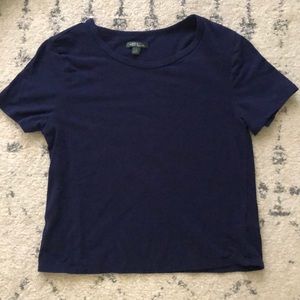 navy white fable basic tee